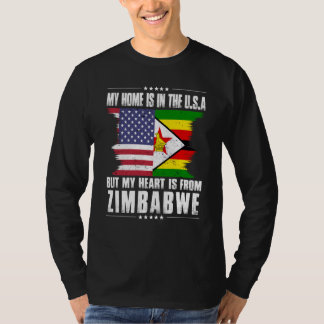 Zimbabwisk amerikansk patriot som vuxit stolt hemm t shirt