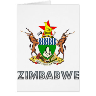 Zimbabwisk Emblem Hälsningskort