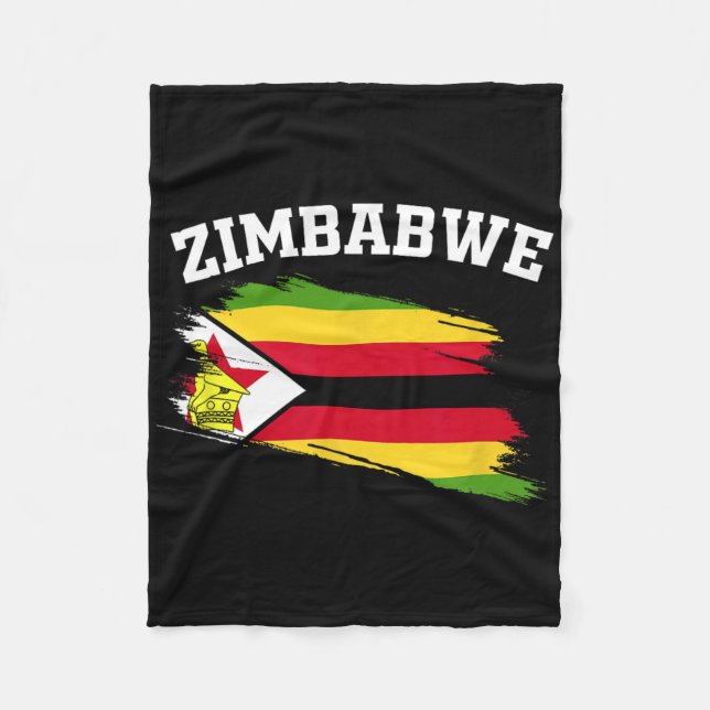 Zimbwe souvenirer Harare Semester Afrika Zimbweans Fleecefilt (Framsidan)