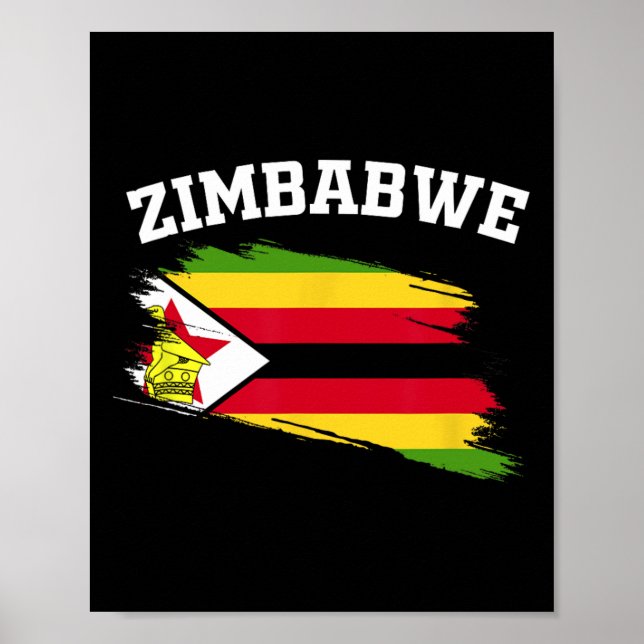 Zimbwe-souvenirer Harare Semester Afrika Zimbweans Poster (Framsidan)