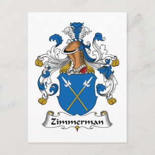 Zimmerman Family Crest Vykort