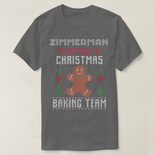 Zimmerman Family jul-baking Team Matching gi T Shirt (Design framsida)