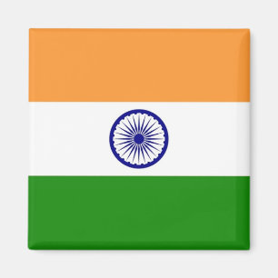 zIN001 India, Fridge Magnet, Indiska FLAGGA Magnet