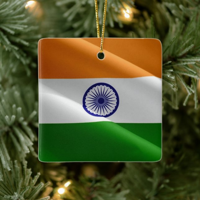 zIN002 Indiens väv, Indien Julgransprydnad Keramik (Träd)
