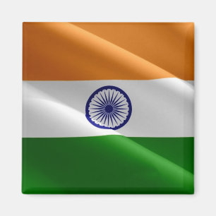 zIN002 Indiska vävarande FLAGGA, Fridge Magnet