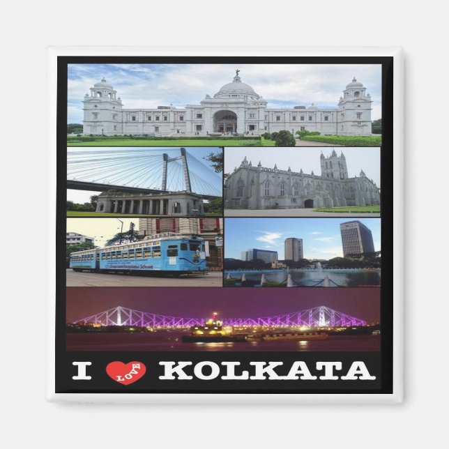 zIN004 KOLKATA, Indien, Asien, Fridge Magnet (Framsidan)