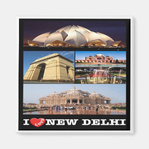 ZIN005 i kärlek NEW DELHI, Indien, Asien, Fridge Magnet