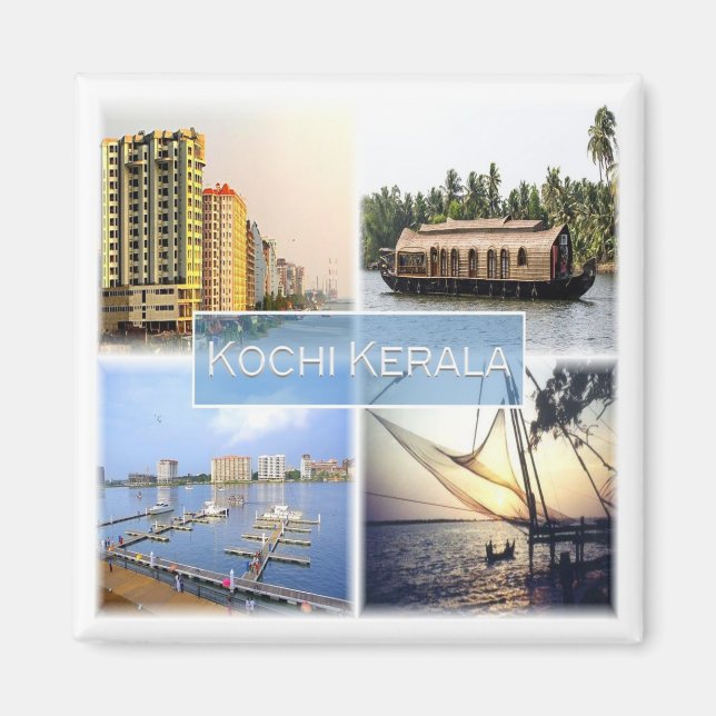 zIN008 KOCHI COCHIN KERALA, Indien, Asien, Fridge Magnet (Framsidan)