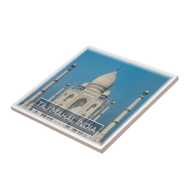 ZIN009 TAJ MAHAL, Indien, Asien, Kakelplatta (Sidan)