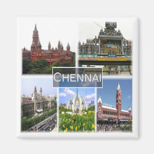 zIN012 CHENNAI MADRAS, Indien, Asien, Fridge Magnet