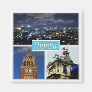 zIN015 MUMBAI BOMBAY, Indien, Asien, Fridge Magnet