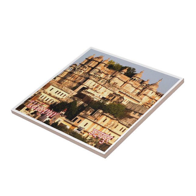 zIN016 UDAIPUR City Palace, Indien, Asien Kakelplatta (Sidan)