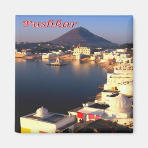 zIN018 PUSHKAR SJÖ, Indien, Asien, Fridge Magnet
