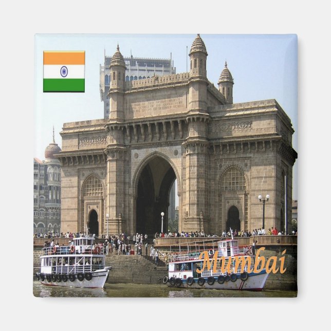 zIN025 MUMBAI, Indien, Asien, Fridge Magnet (Framsidan)