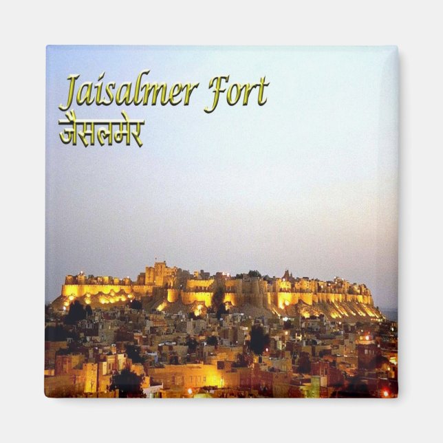 zIN027 JAISALMER FORT, Indien, Asien, Fridge Magnet (Framsidan)
