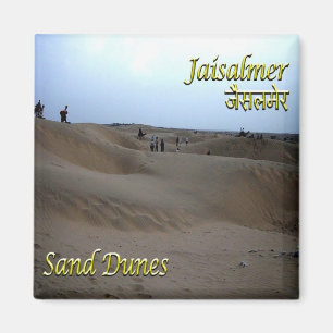 zIN028 Sanddyner JAISALMEN, Indien, Asien, Kylskåp Magnet