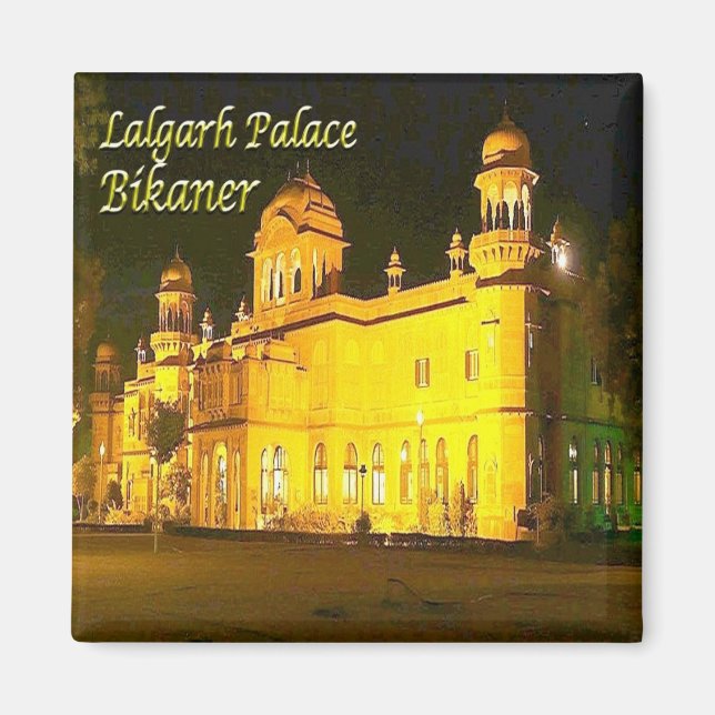 zIN030 LALGARH PALACE BIKANER, Indien, Fridge Magnet (Framsidan)