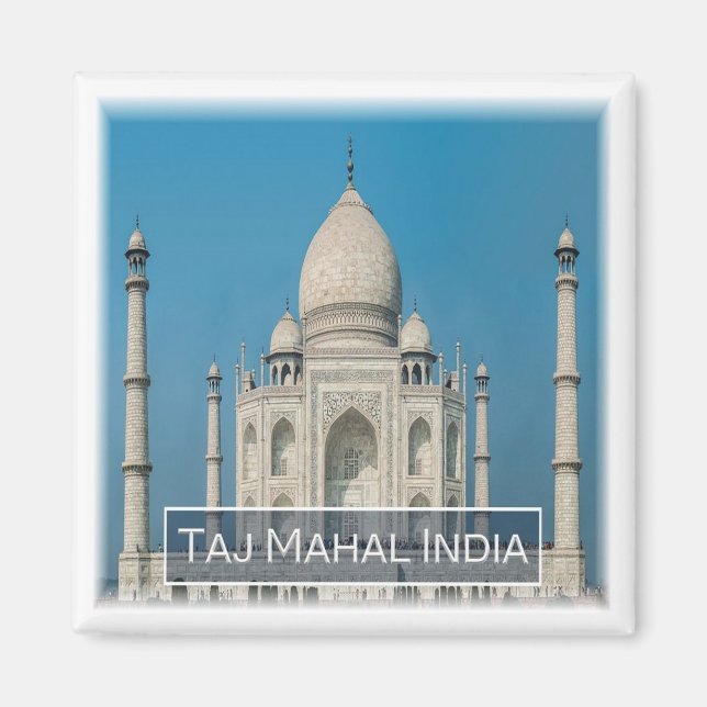 ZIN09 TAJ MAHAL, Indien, Asien, Fridge Magnet (Framsidan)