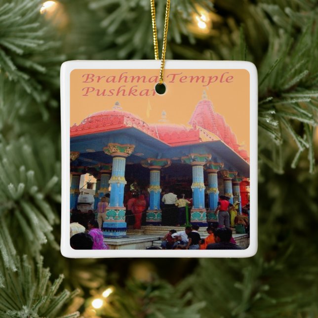 zIN20 Brahma Temple PUSHKAR, Indien, Asien, Julgransprydnad Keramik (Träd)
