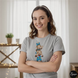 Zina and Mimo carrying her on his shoulder. T Shirt