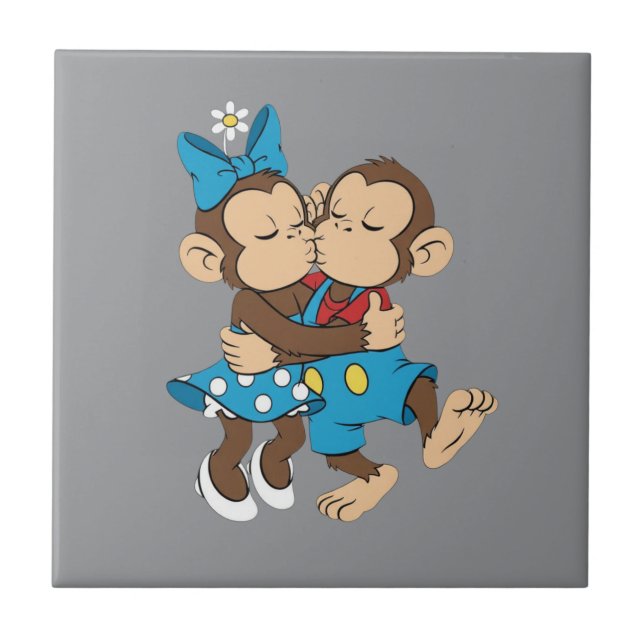 zina and mimo love kiss kakelplatta (Framsidan)