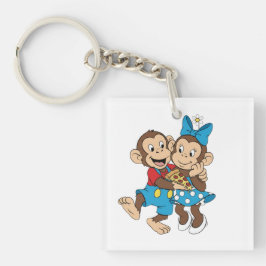 Zina and Mimo with a slice of pizza.