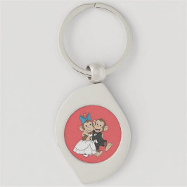 Zina & Mimo are the bride and groom. Swirl Silverfärgad Nyckelring