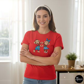 Zina och Mimo gör ett hjärta med händerna T Shirt