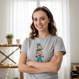 Zina och Mimo som bär henne på hans axel. T Shirt