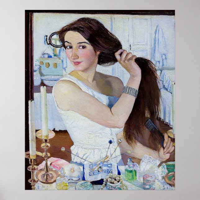Zinaida Serebriakova, själv porträtt Poster (Framsidan)