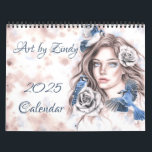 Zindy Art Calendar 2025 Kalender<br><div class="desc">Min nya kalender för 2025 med 12 av mitt teckning. Kalendern innehåller mina teckningar från och med åren. Inklusive: Första Snö Yin Yang Kittens där räven vilar The Bluejays ll Uggla i blommar BitterSöt Angel Autumn Witch ...  och mer © ZindyZone www.zindy-zone.dk</div>