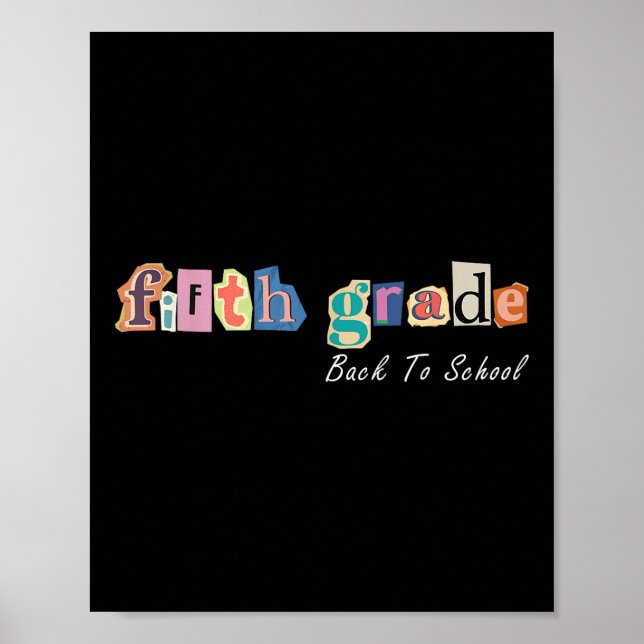 Zine Brev Femte Klass Lärare barn tillbaka till sk Poster (Framsidan)