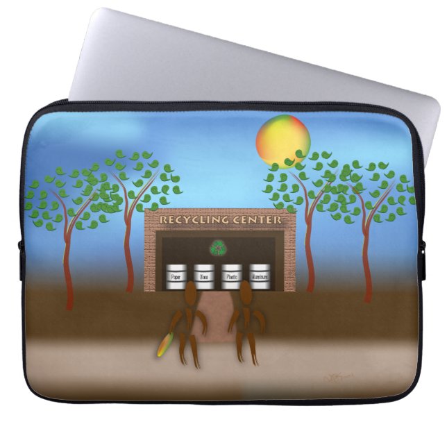 Zinglees ~ Återvinning Laptop Sleeve (Framsidan)