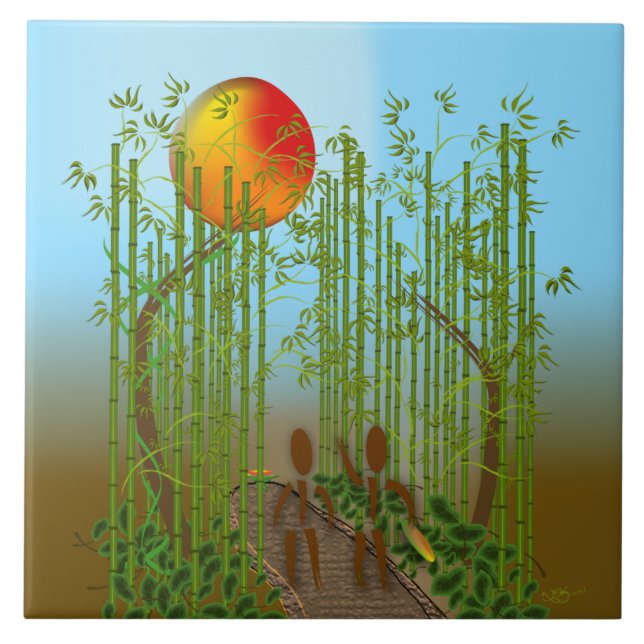 Zinglees ~ Bamboo Kakelplatta (Framsidan)