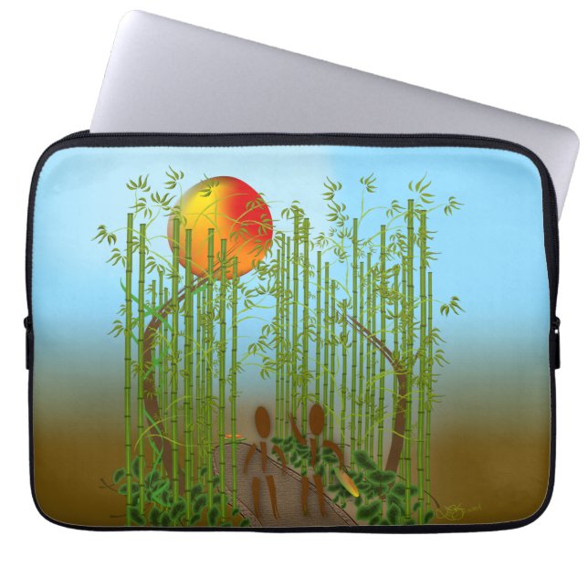 Zinglees ~ Bamboo Laptop Sleeve (Framsidan)