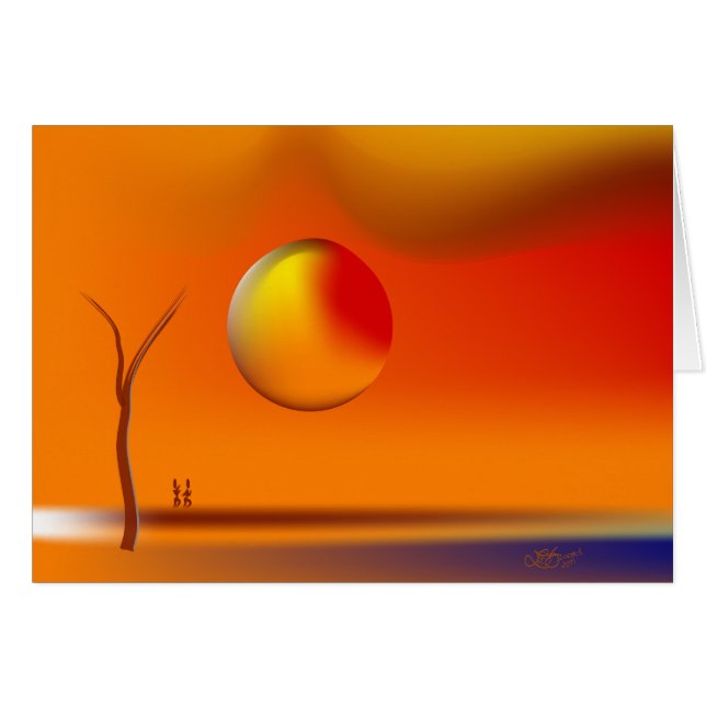 Zinglees ~ Far Away Hälsningskort (Framsidan Horizontal)