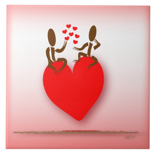 Zinglees ~ februari kakelplatta (Framsidan)