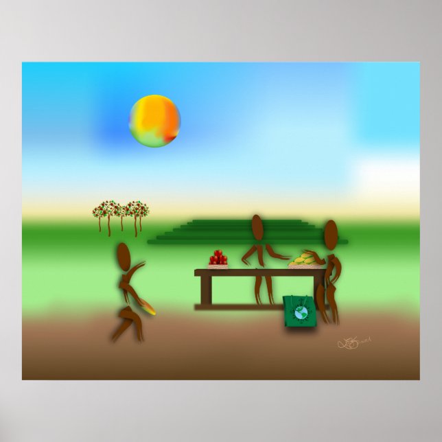 Zinglees ~ Jordbrukarens marknad Poster (Framsidan)