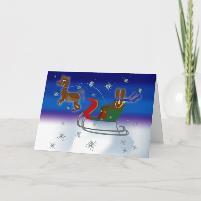 Zinglees ~ Sleigh Ride Helgkort (Framsida)