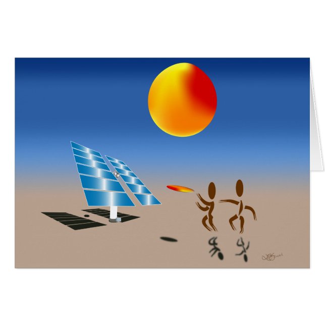 Zinglees ~ Solar Energy Hälsningskort (Framsidan Horizontal)