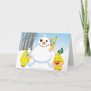 Zingoz snögubbe helgkort