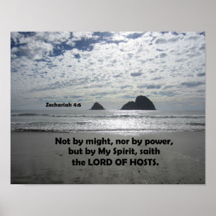 Zink 4:6 Inte av kan eller av kraft Poster