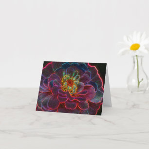 Zinnia Abstrakt Blomsterkonst Kort
