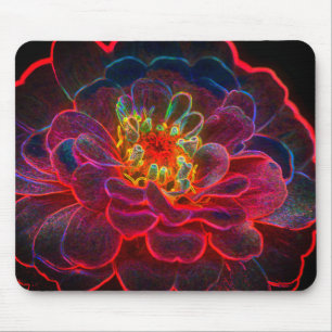 Zinnia Abstrakt Flower Art Musmatta
