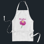 Zinnia-blomfickapron med eget namn förkläde<br><div class="desc">Zinnia-blomman har ett eget namn Cute blommigt design med anpassade färg. Personliger för matlagning,  bakning,  målning,  konst,  hantverk,   och annat.</div>