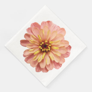 Zinnia Blommigt Flower Nature Photography Napkins Pappersservett