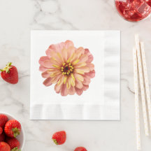 Zinnia Blommigt Flower Nature Photography Napkins