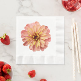 Zinnia Blommigt Flower Nature Photography Napkins Pappersservett