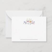 Zinnia Blommigt Notecard Tack