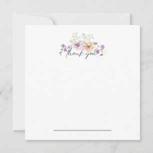 Zinnia Blommigt Tack Notecard Kort